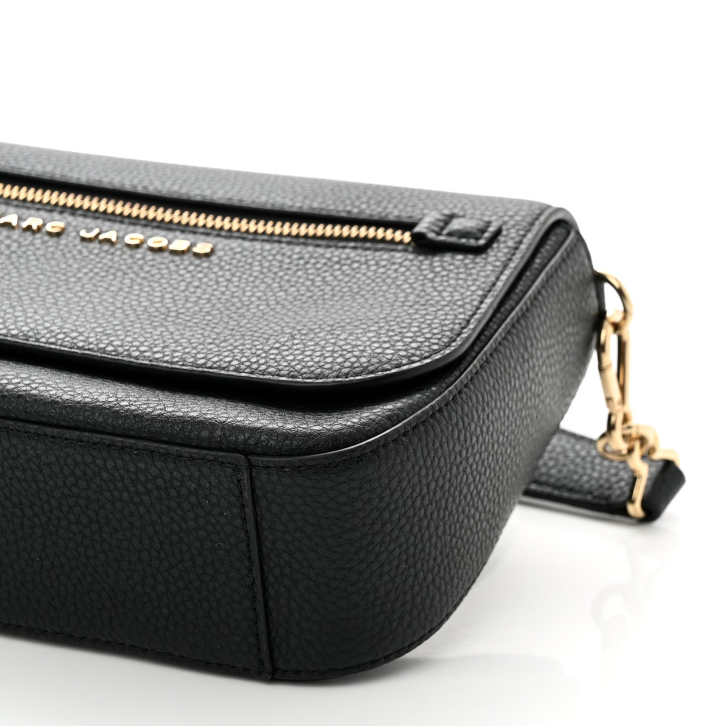 Pebbled Calfskin Crossbody Bag Black