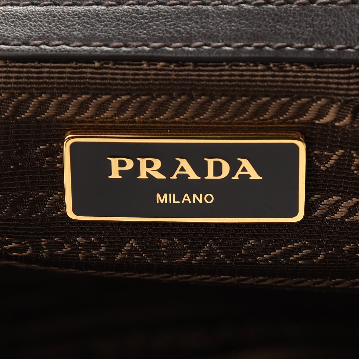 Prada Tessuto Nylon Soft Calf Shopping Tote Mimetico 6 of 9