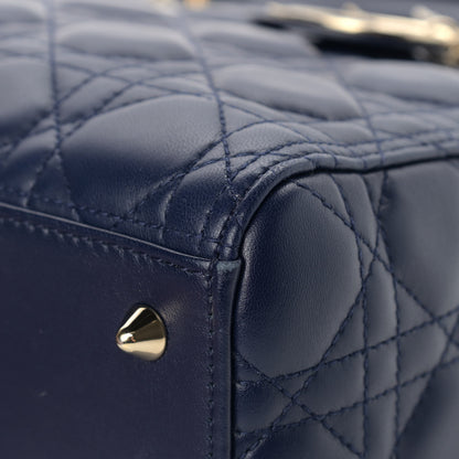 Christian Dior Lambskin Cannage Medium Lady Dior Blue 8 of 11