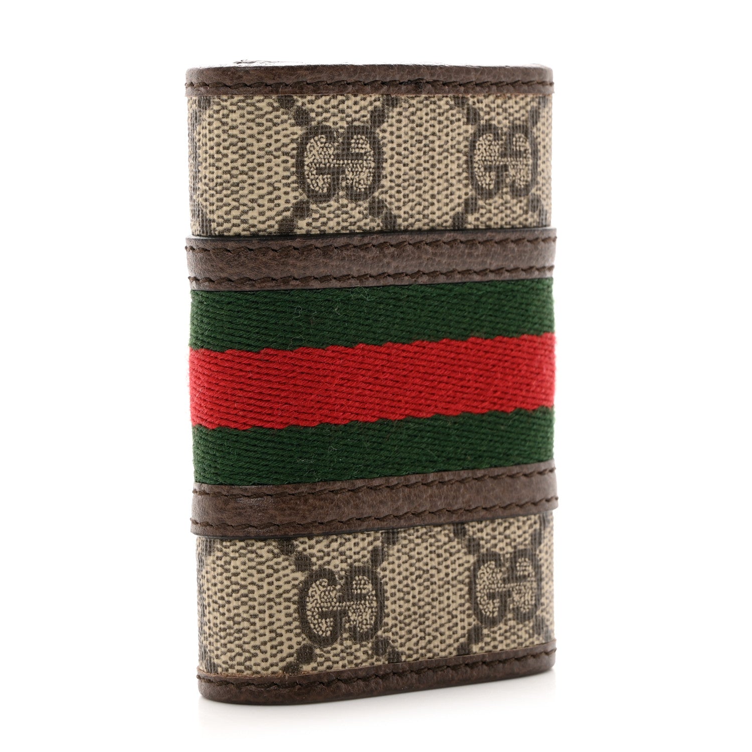 Gucci GG Supreme Monogram Web Ophidia 6 Key Holder Case Beige New Acero 3 of 8