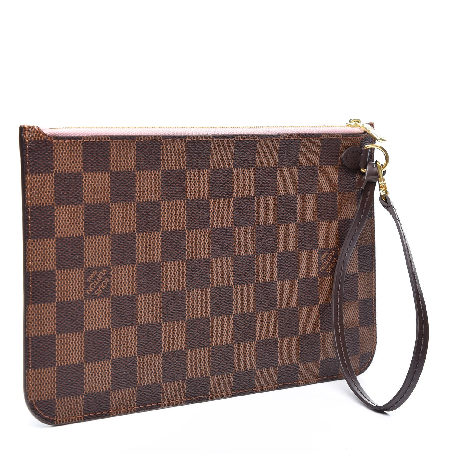 Louis Vuitton Damier Ebene Neverfull MM GM Pochette Rose Ballerine 2 of 8