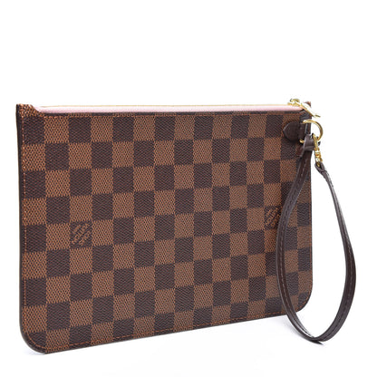 Louis Vuitton Damier Ebene Neverfull MM GM Pochette Rose Ballerine 2 of 8