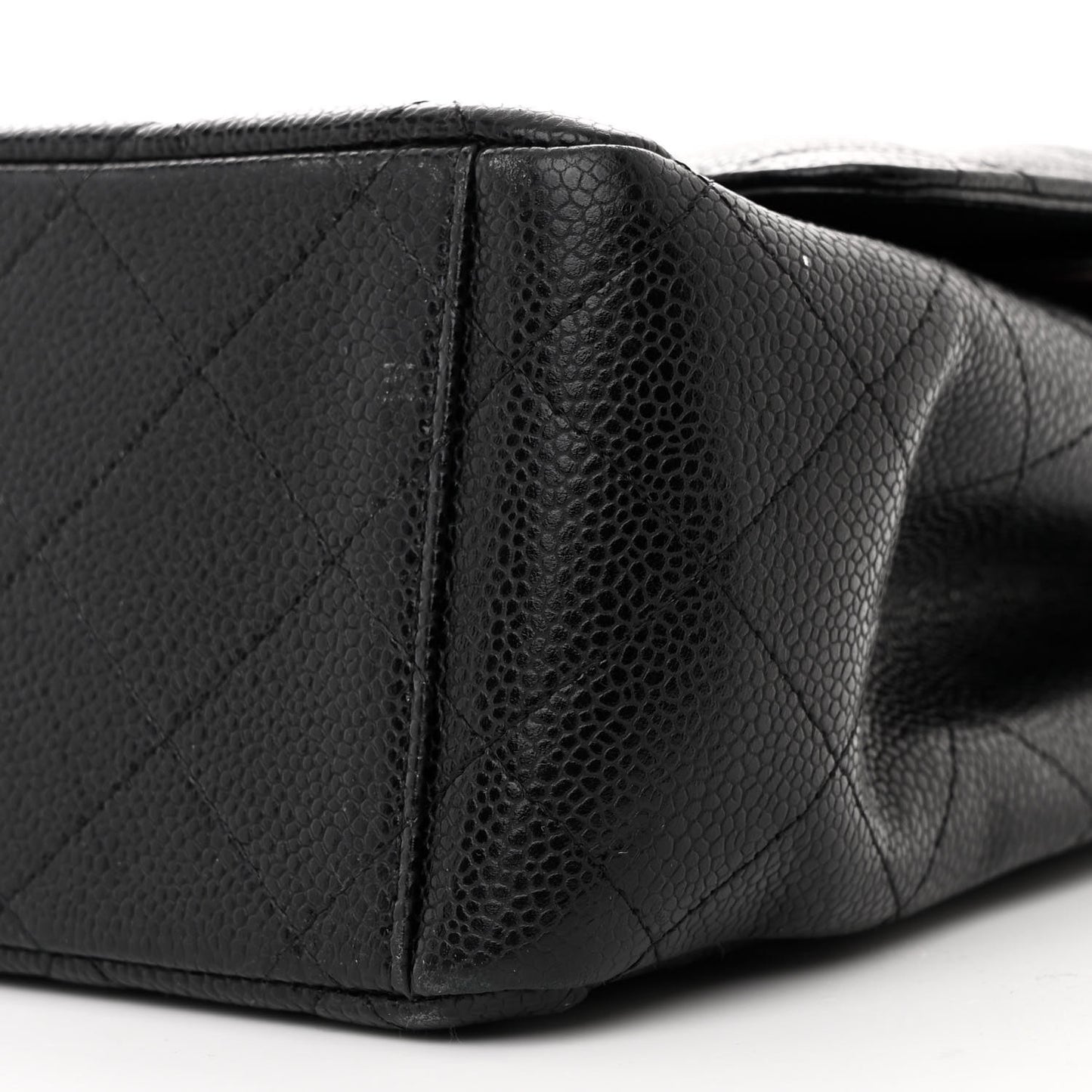 Caviar Quilted Maxi Double Flap Black