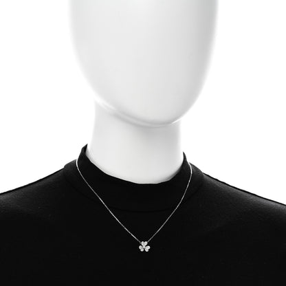 Van Cleef & Arpels 18K White Gold Diamond Mini Frivole Pendant Pave Necklace 2 of 7