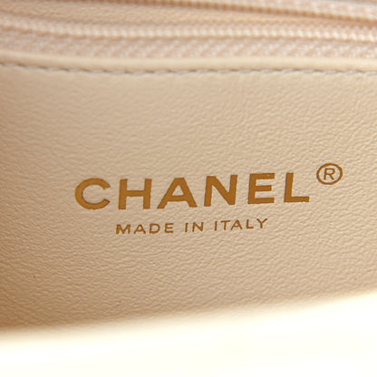 Chanel Caviar Elaphe Quilted Mini Coco Handle Flap Ivory 6 of 10