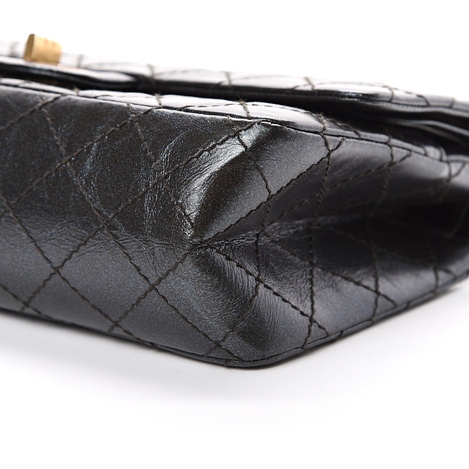 Chanel Glittered Aged Calfskin Quilted 2.55 Reissue 225 Flap Blue 9 of 11