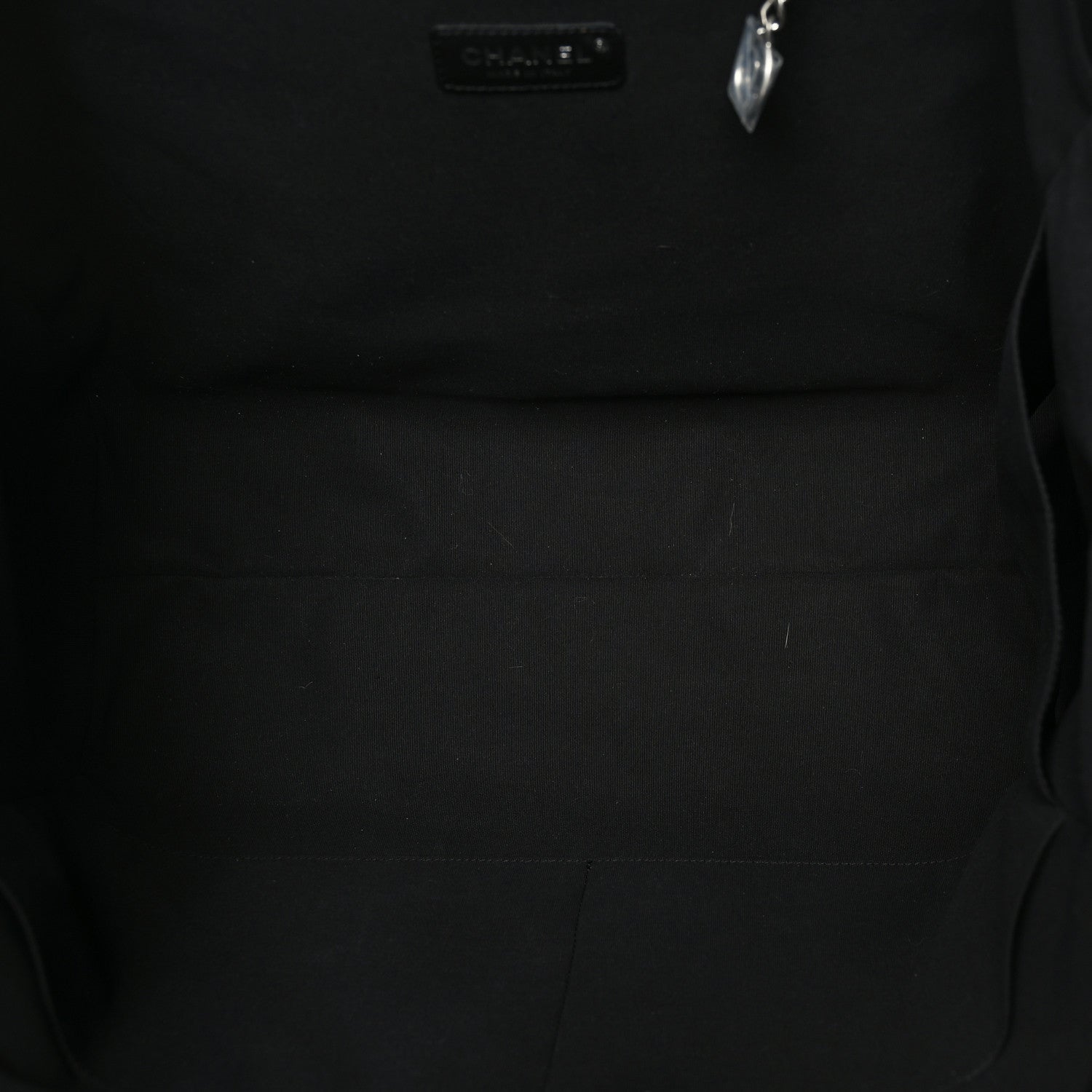 Chanel Canvas Calfskin Striped Large Deauville Tote Black White 6 of 10