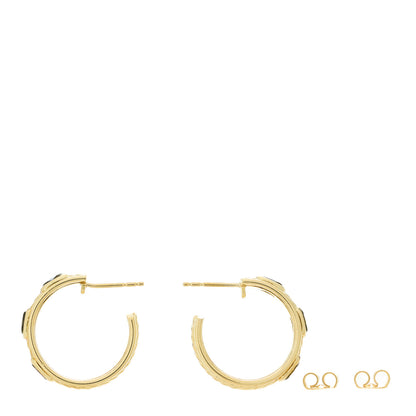 David Yurman 18K Yellow Gold Peridot Cable Hoop Earrings 3 of 4