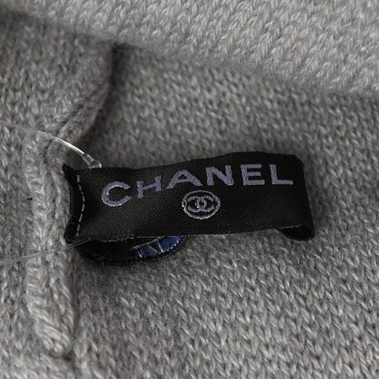 Chanel Cashmere CC Beanie Hat Grey 5 of 5