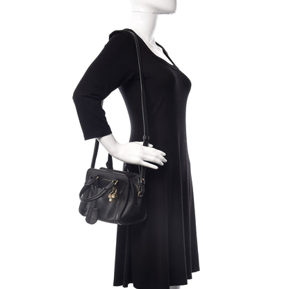 Alexander McQueen Pebbled Calfskin Mini Padlock Tote Black 2 of 9