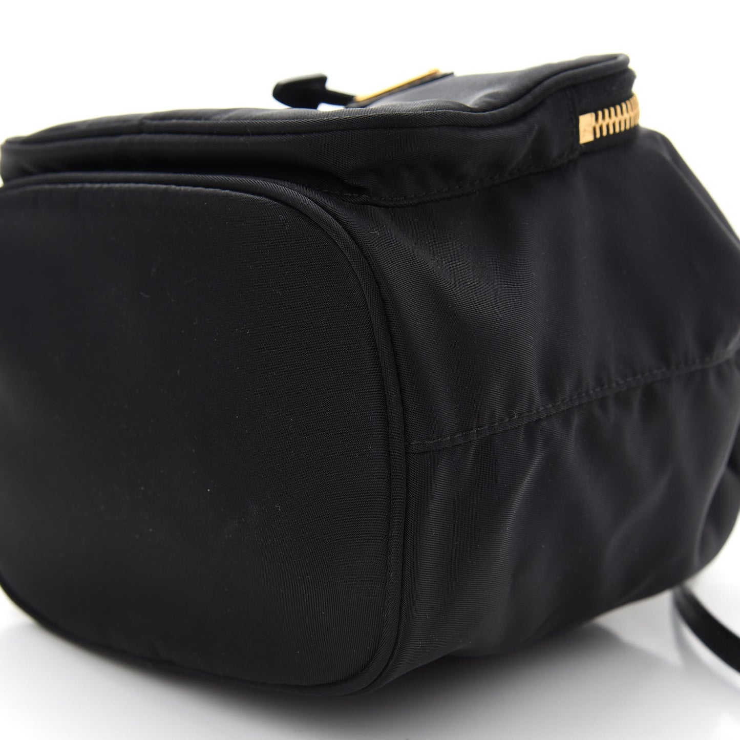 Re-Nylon Duet Drawstring Shoulder Bag Black