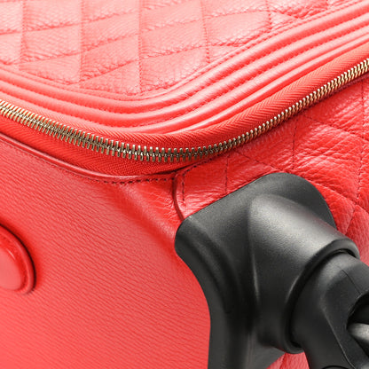 Chanel Calfskin Quilted Coco Case Trolley Red 6 of 9