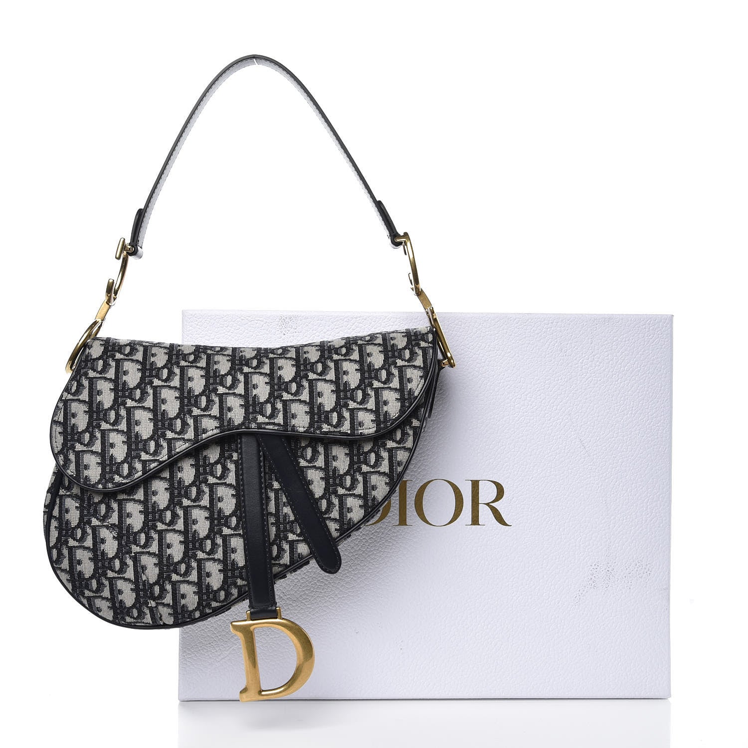 Christian Dior Oblique Saddle Bag Blue 8 of 8