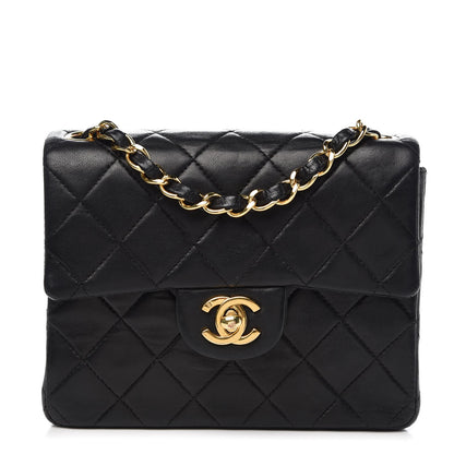 Chanel Lambskin Quilted Mini Square Flap Black 1 of 10
