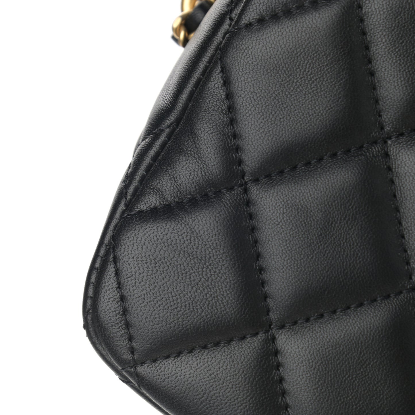 Lambskin Quilted Mini My Perfect Camera Case Black