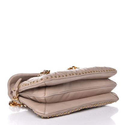 Miu Miu Nappa Quilted Studded Tote Cammeo 4 of 13