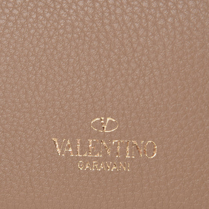 Valentino Garavani Pebbled Calfskin Mini Rockstud Crossbody Bag Deep Alpaca 7 of 7