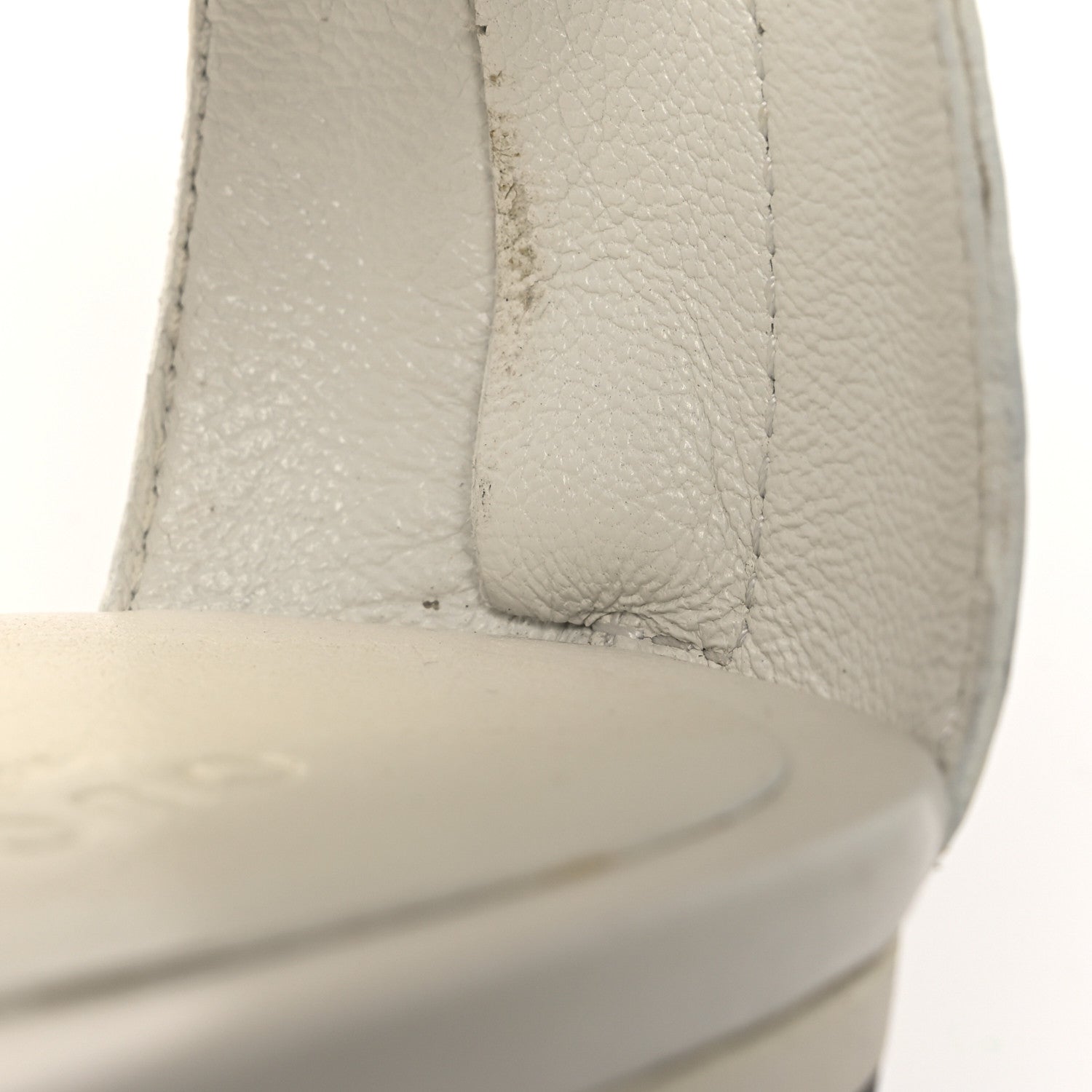 Gucci Calfskin GG Zip Thong Sandals 40.5 White 15 of 16