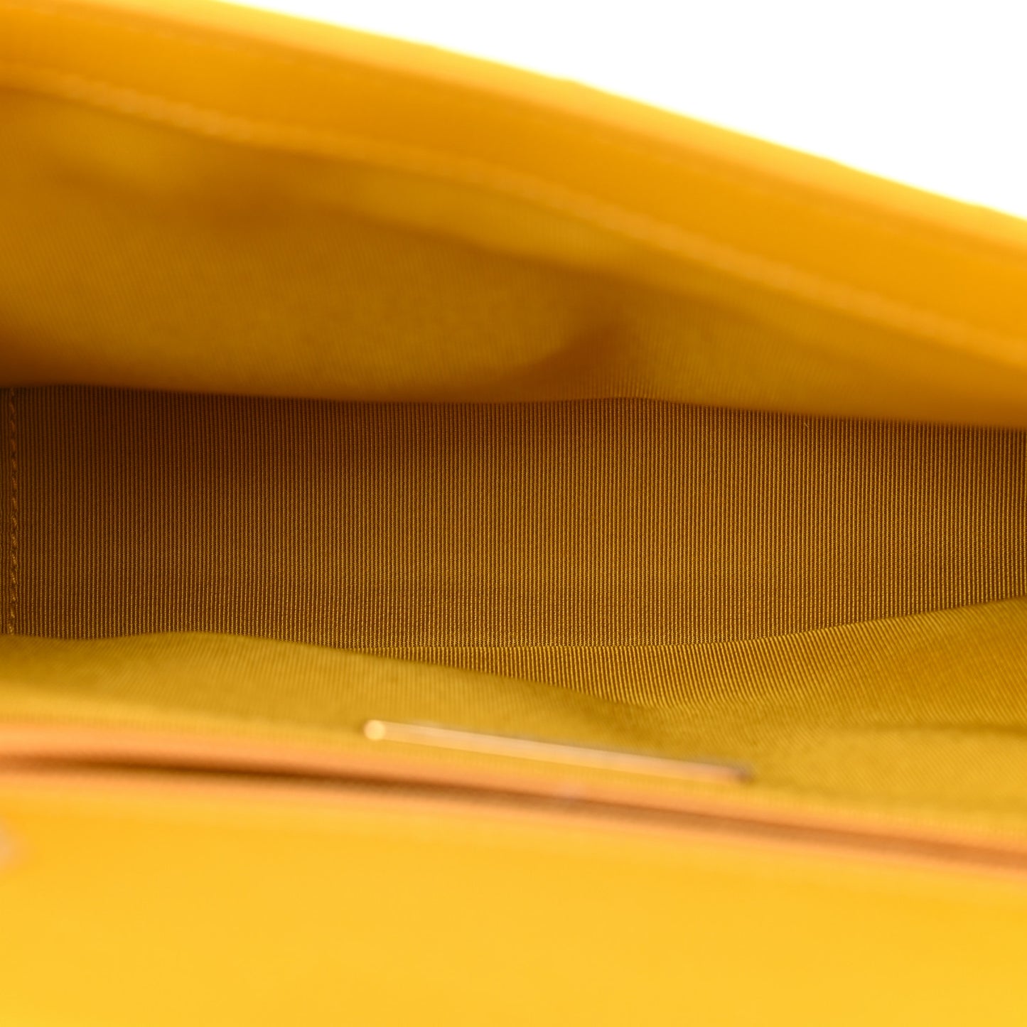 Lambskin Quilted Chain Infinity Top Handle Flap Yellow
