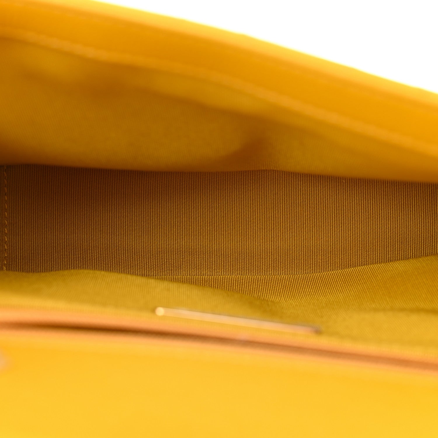 Chanel Lambskin Quilted Chain Infinity Top Handle Flap Yellow 5 of 12