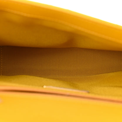 Chanel Lambskin Quilted Chain Infinity Top Handle Flap Yellow 5 of 12