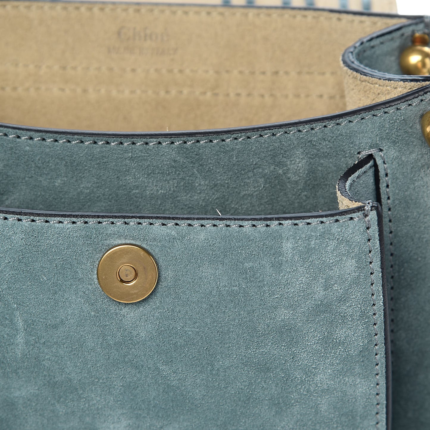 Suede Calfskin Braided Mini Hudson Shoulder Bag Cloudy Blue