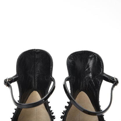 Christian Louboutin Patent Nappa Trezanita 70 Sandals 38 Black 5 of 10