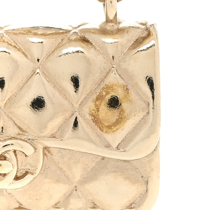 Chanel Pearl Quilted CC Flap Bag Earrings Gold 5 of 5