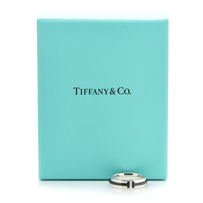 Tiffany Sterling Silver Titanium T Two Ring 56 7.5 5 of 5