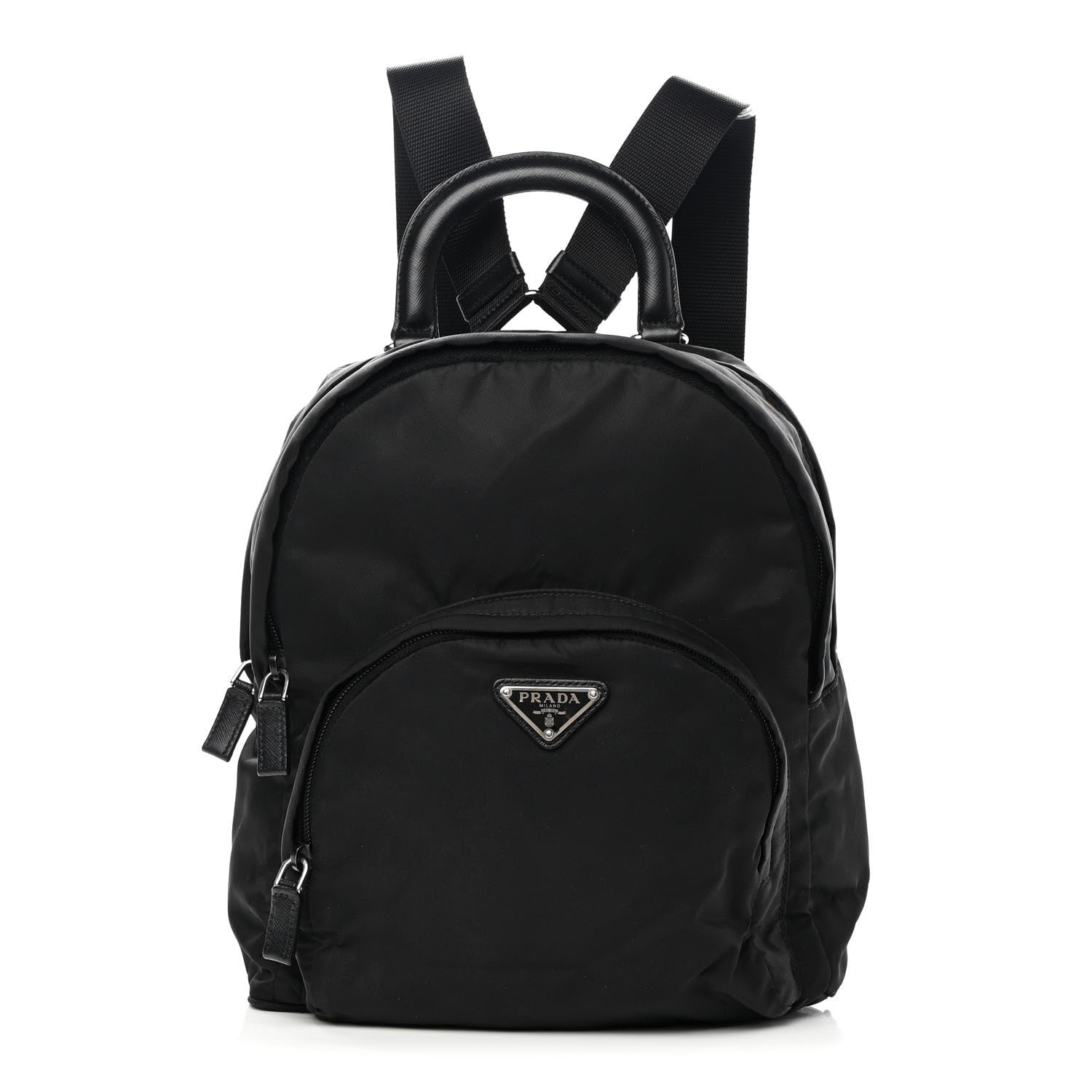 Prada Tessuto Nylon Medium Dome Backpack Black 1 of 15