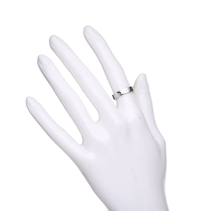 Gucci 18K White Gold 4mm Icon Thin Band Ring 49 4.75 2 of 6