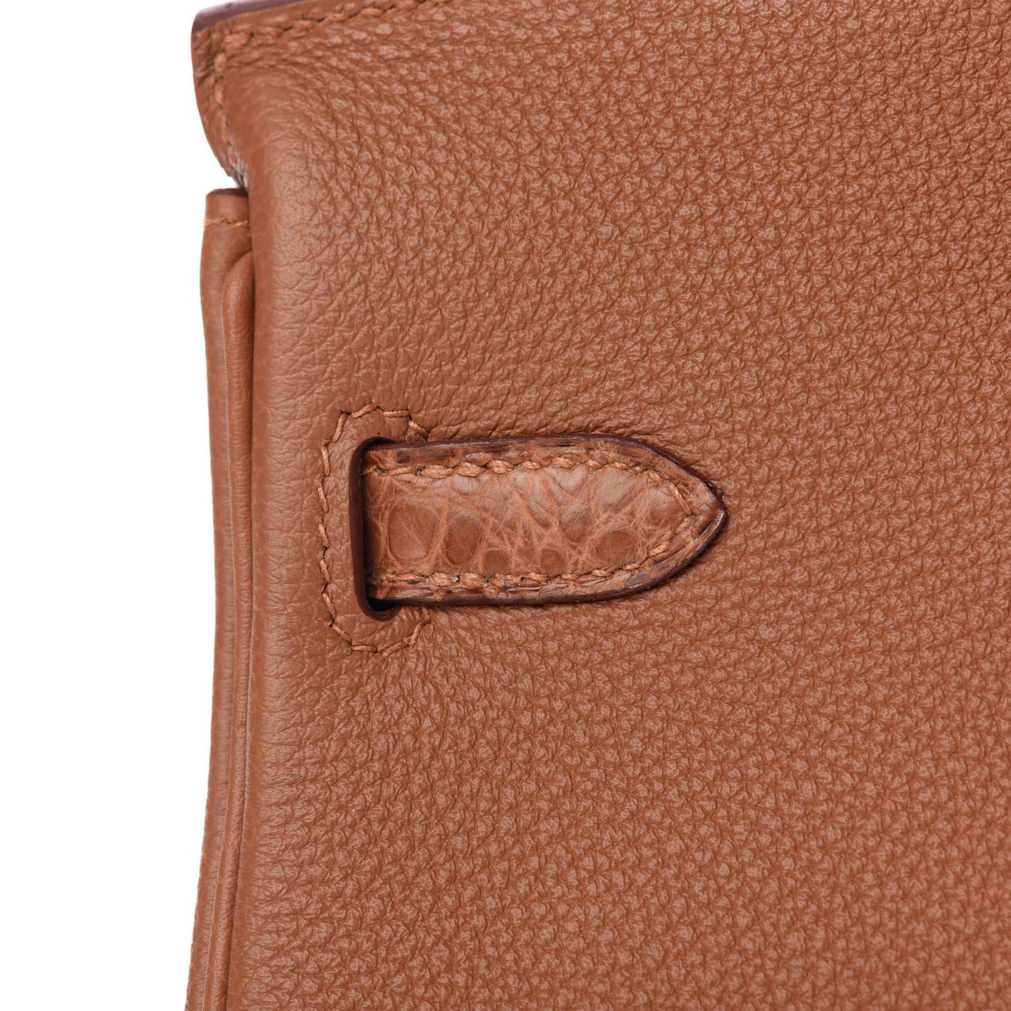 Togo Matte Alligator Birkin Touch 25 Gold
