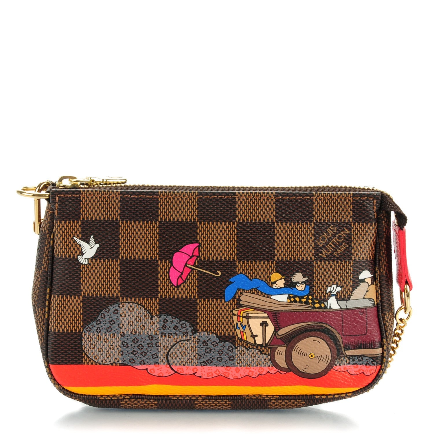 Louis Vuitton Damier Ebene 2015 Christmas Animation Mini Pochette Accessories 1 of 7