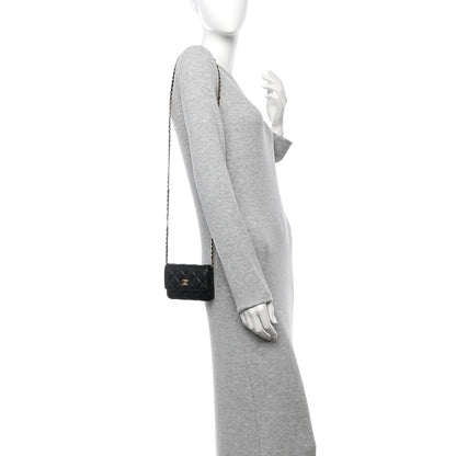 Chanel Lambskin Enamel Quilted Coco Hearts Clutch With Chain Black 2 of 12