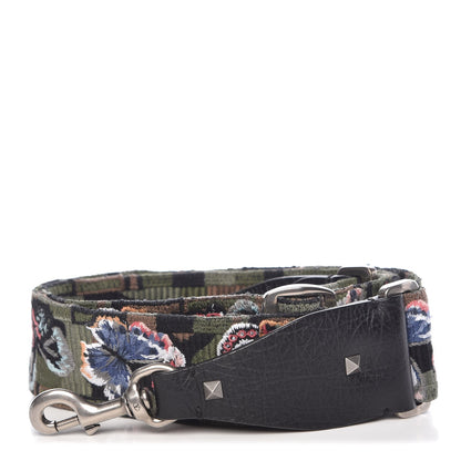 Valentino Garavani Canvas Camubutterfly Rockstud Guitar Strap Multicolor 1 of 3