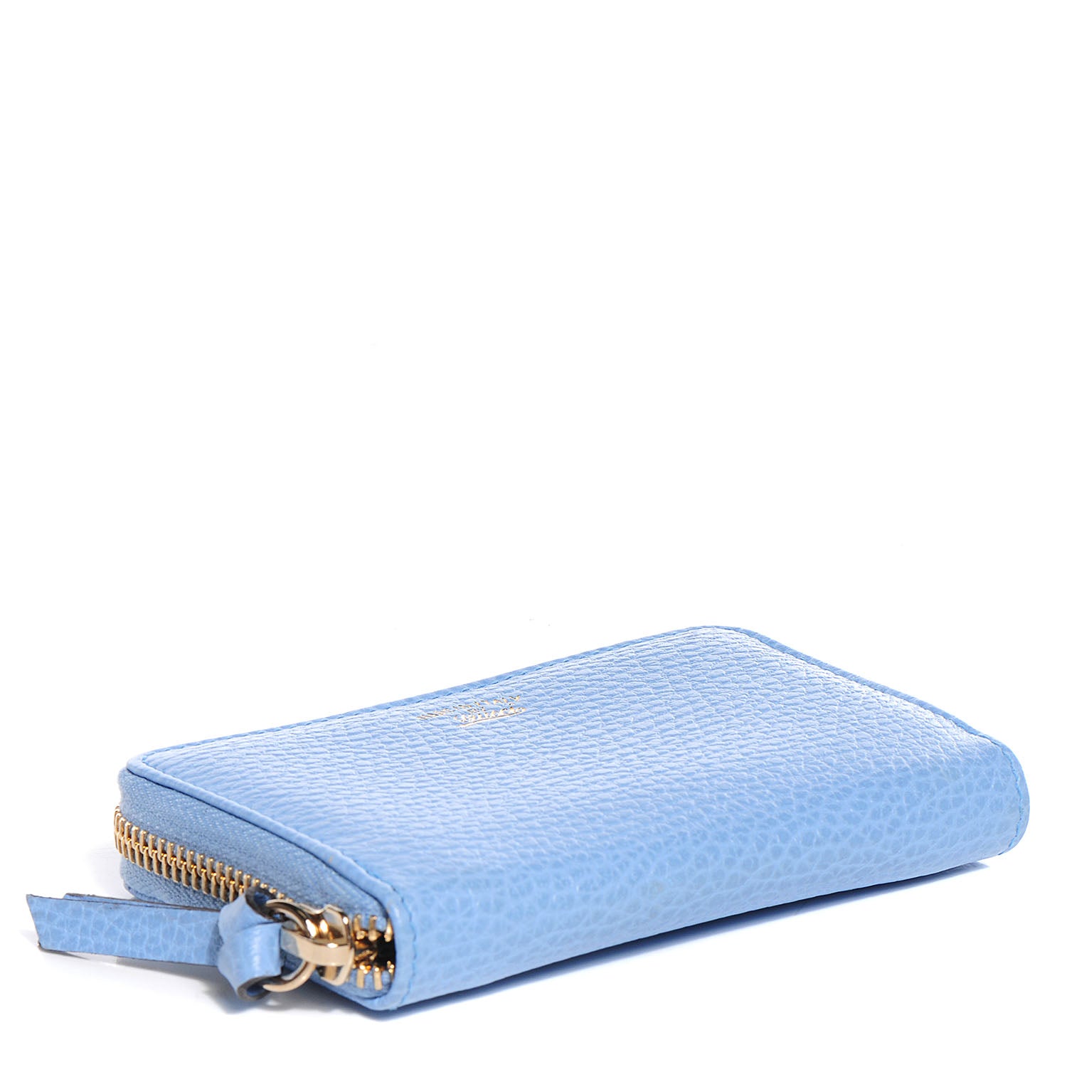 Gucci Dollar Calfskin Swing Zip Around Card Case Mineral Blue 4 of 7