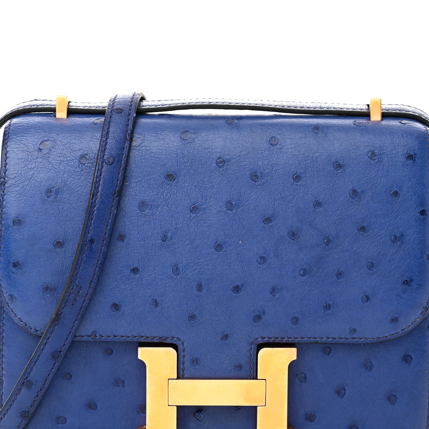 Hermes Ostrich Constance 18 Bleu Saphir 8 of 19