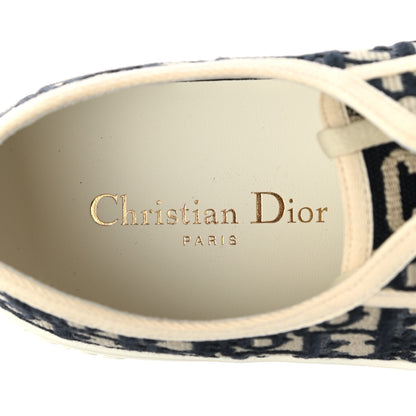 Christian Dior Canvas Oblique Walk'N'Dior Low Top Sneakers 41 Deep Blue 7 of 9