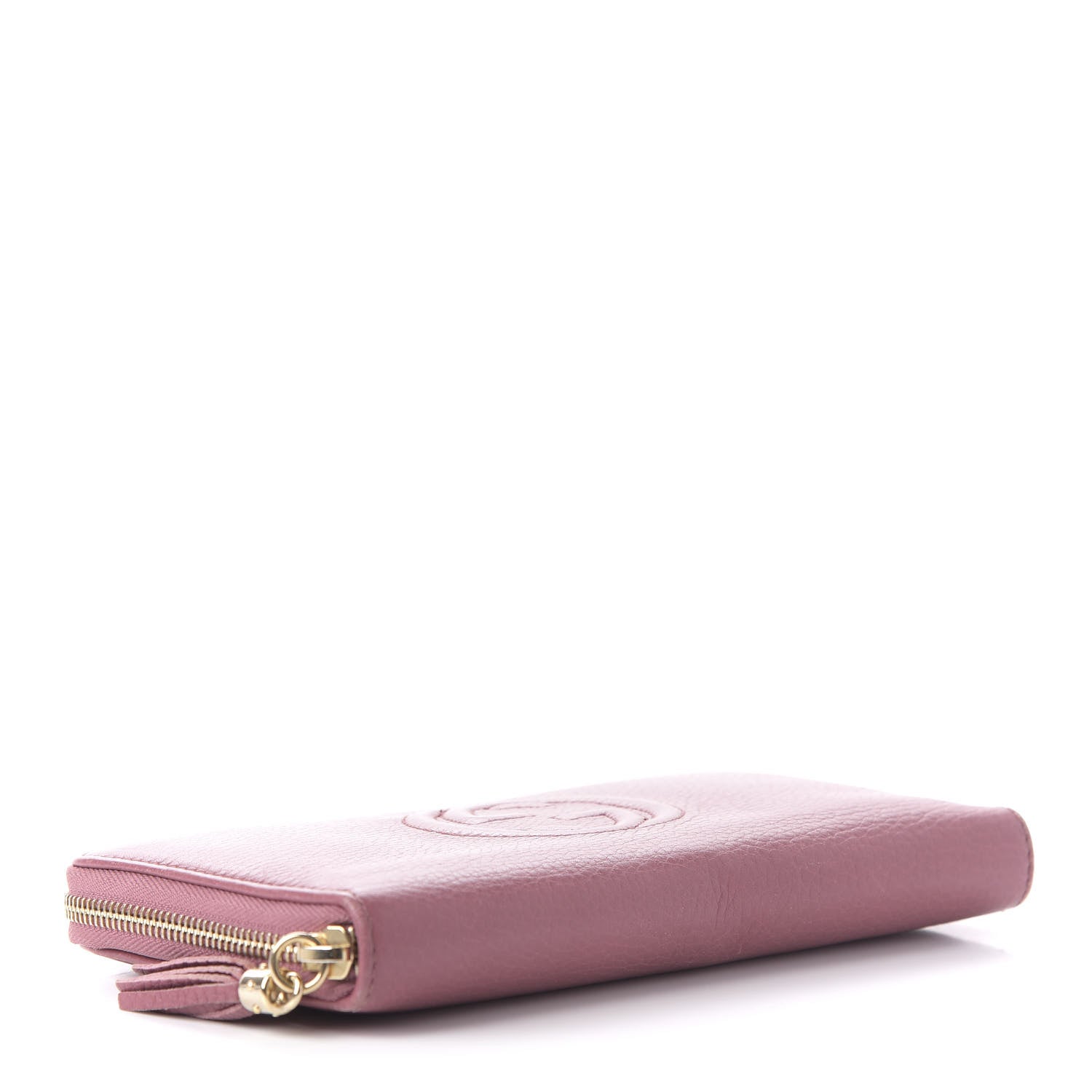 Gucci Pebbled Calfskin Soho Zip Around Wallet Peonia Flower 4 of 11