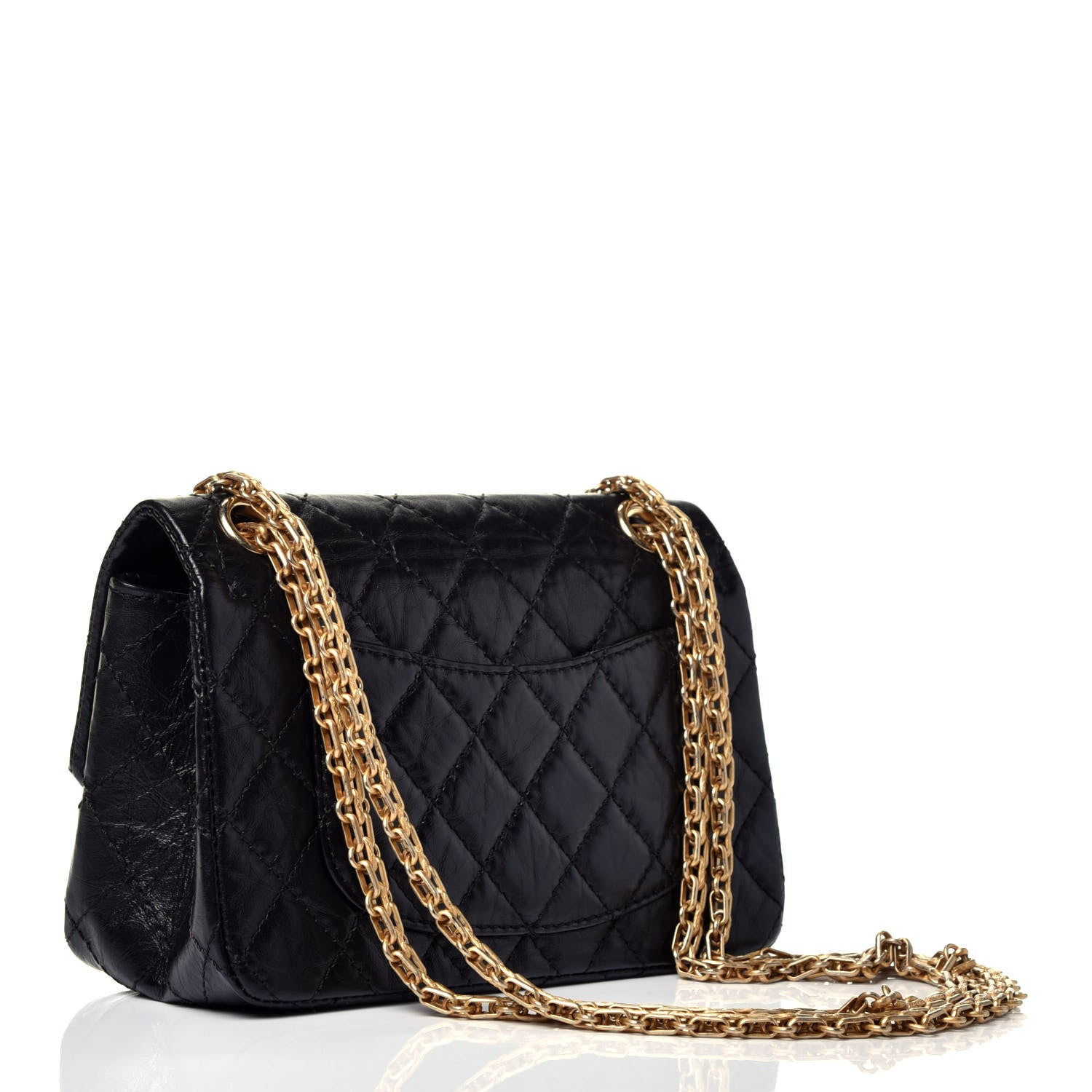 Chanel Aged Calfskin Quilted 2.55 Reissue Mini Flap Black 3 of 9