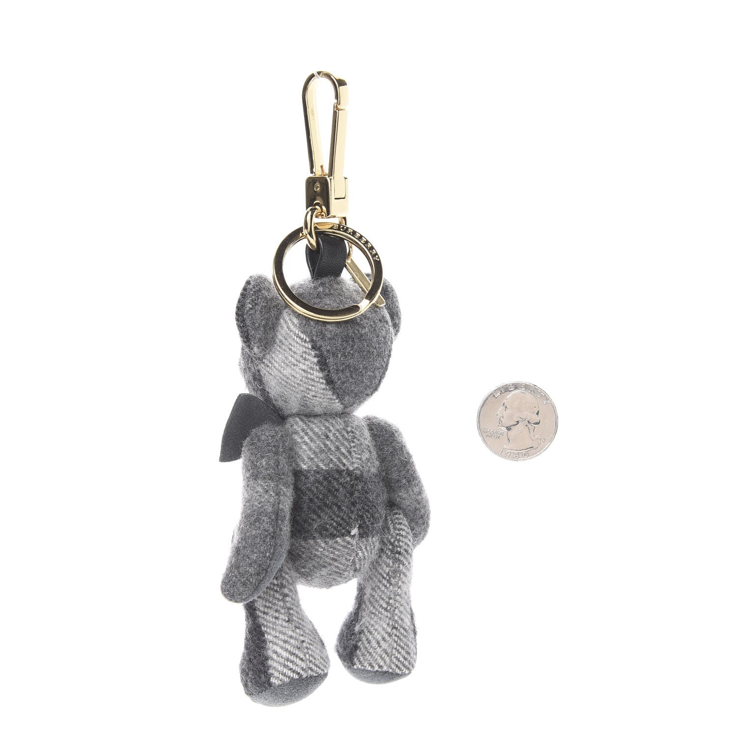 Burberry Cashmere Check Thomas Bear Charm Mid Grey 2 of 2