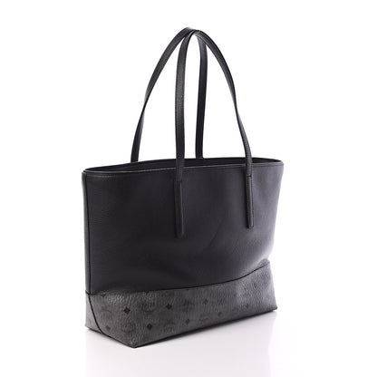 MCM Calfskin Visetos Wilder Shopper Tote Black 2 of 8