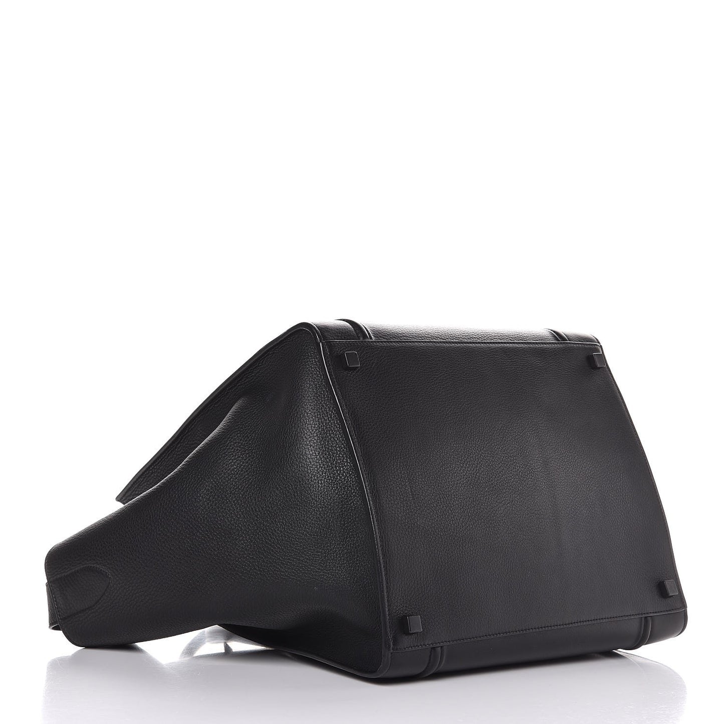 Grained Calfskin Medium Phantom Luggage Black
