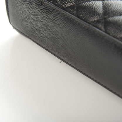 Saint Laurent Grain De Poudre Large Tri-Quilt Monogram Satchel Black 14 of 20