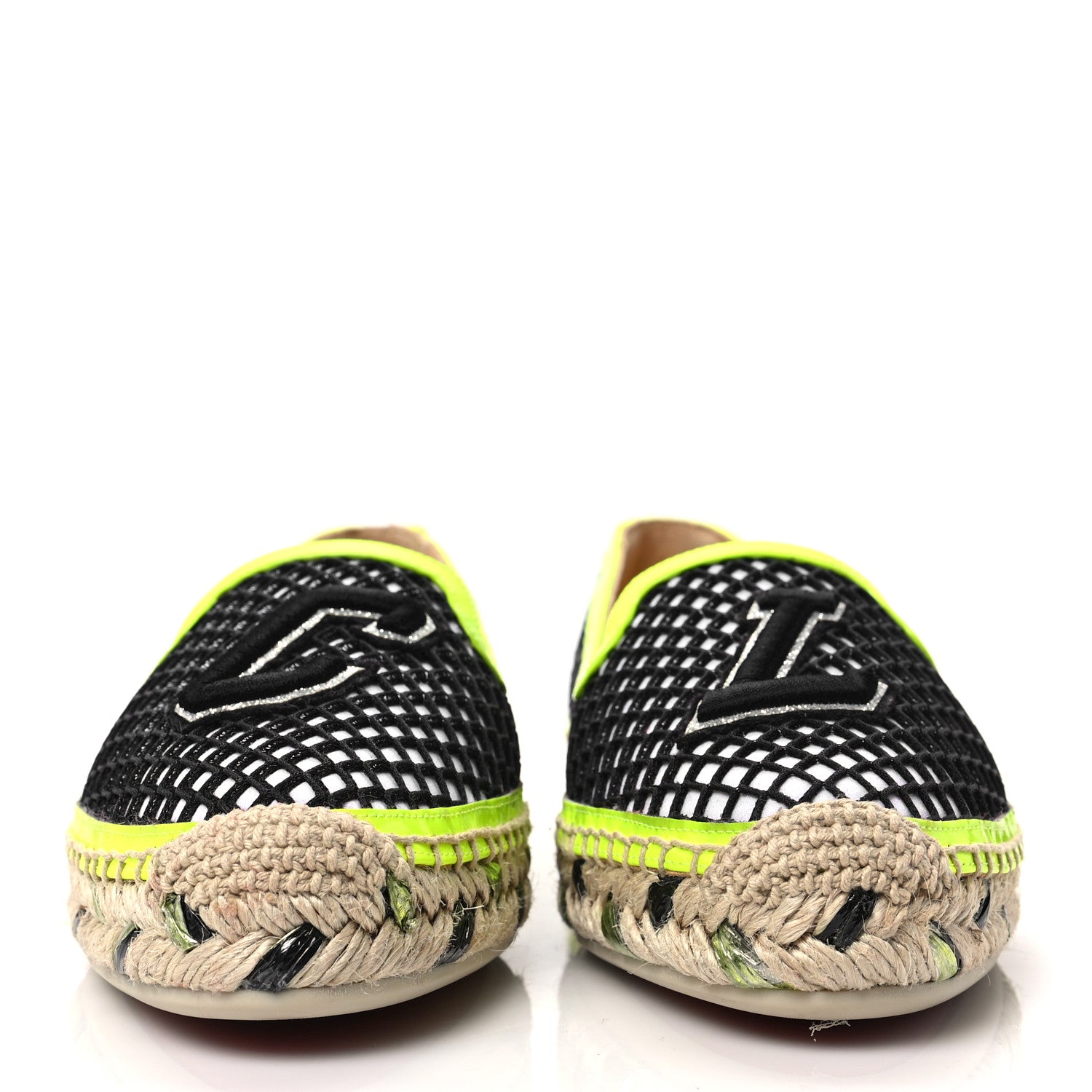 Christian Louboutin Neo Resille Ivy Espapop Flat Espadrilles 37 White Black 2 of 8