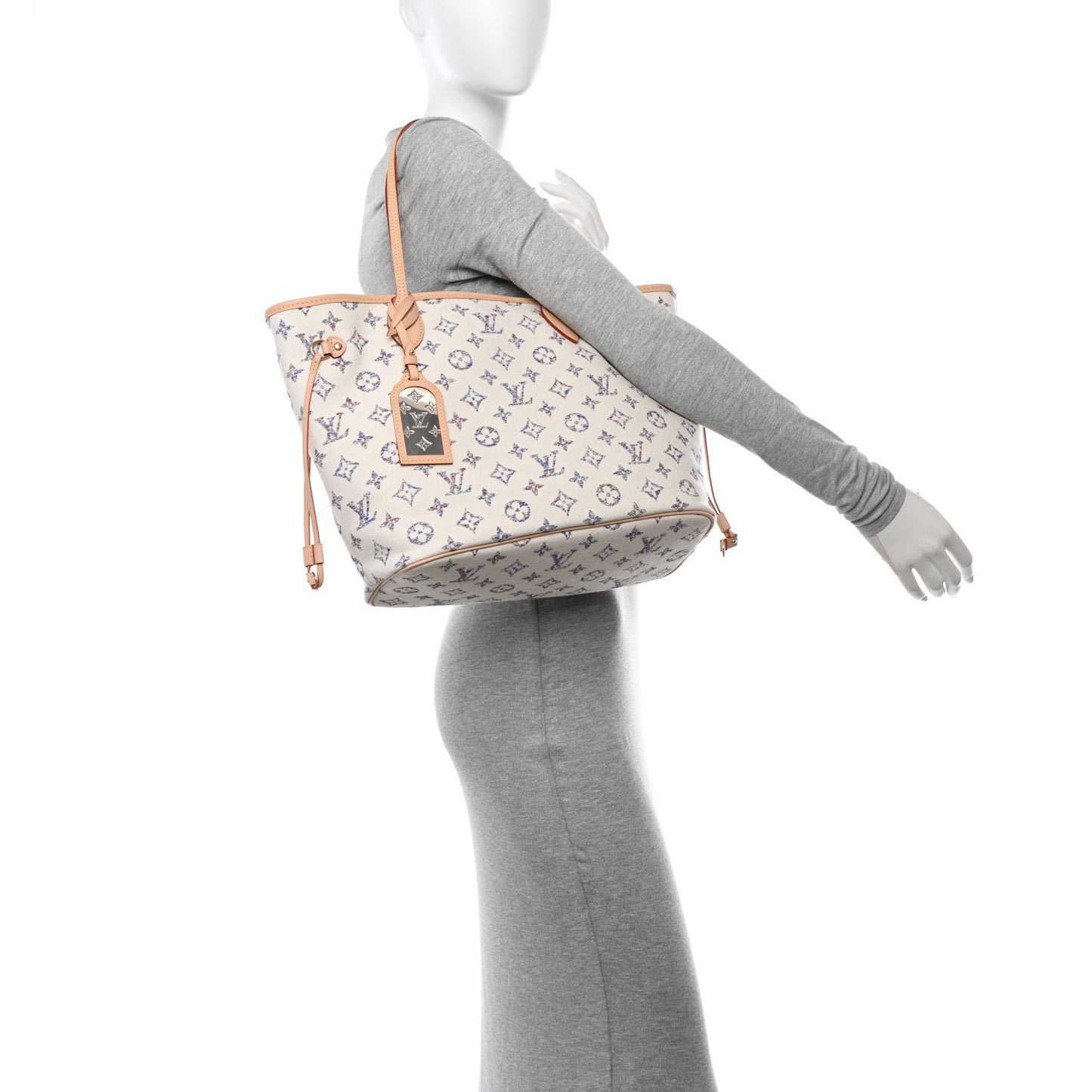 Monogram Jacquard Neverfull MM Multicolor Beige