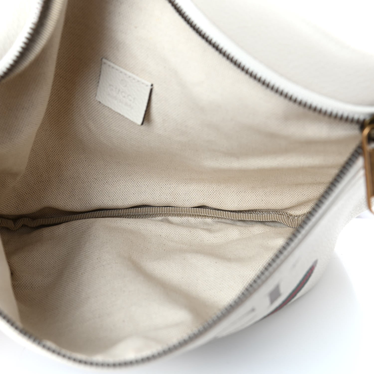 Gucci Grained Calfskin Logo Belt Bag White 4 of 4
