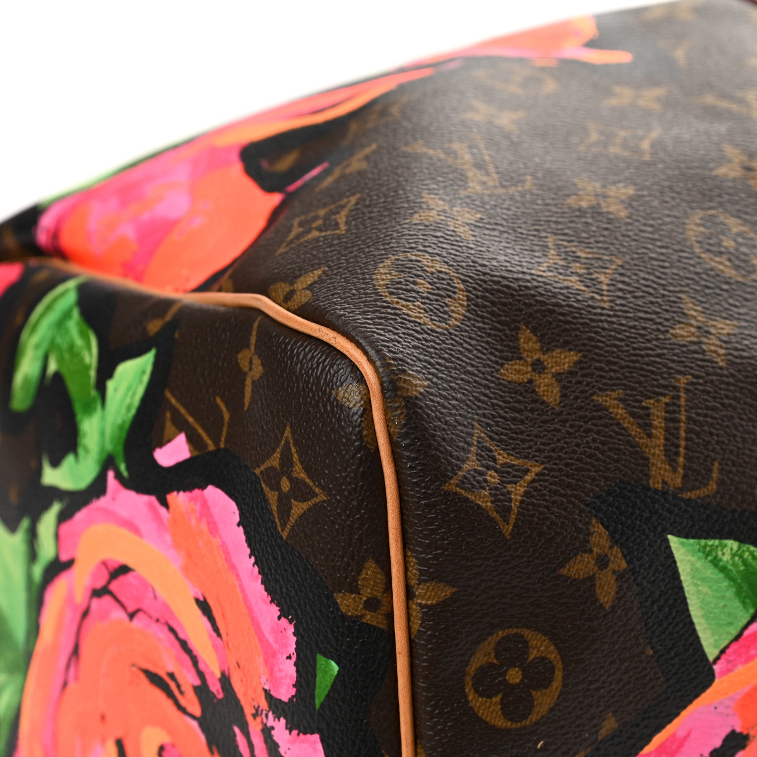 Louis Vuitton Monogram Roses Keepall 50 9 of 15