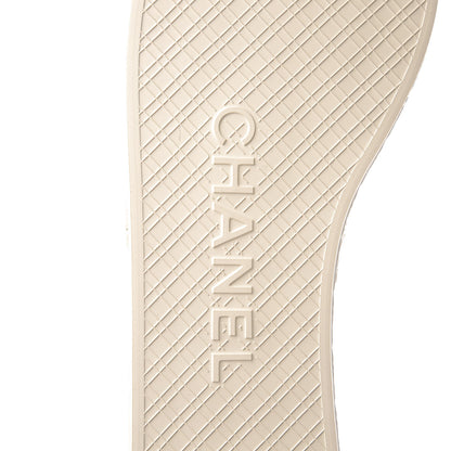 Chanel PVC Raffia CC Espadrilles 41 Beige 9 of 11