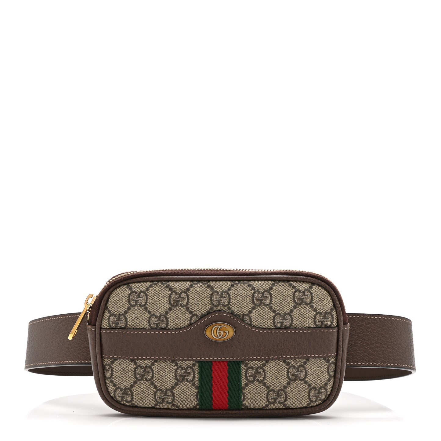 GG Supreme Monogram Ophidia Belted iPhone Case 85 34 Dark Brown